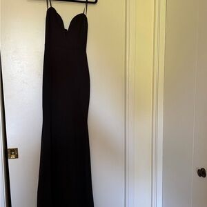 Windsor Strapless Black Gown